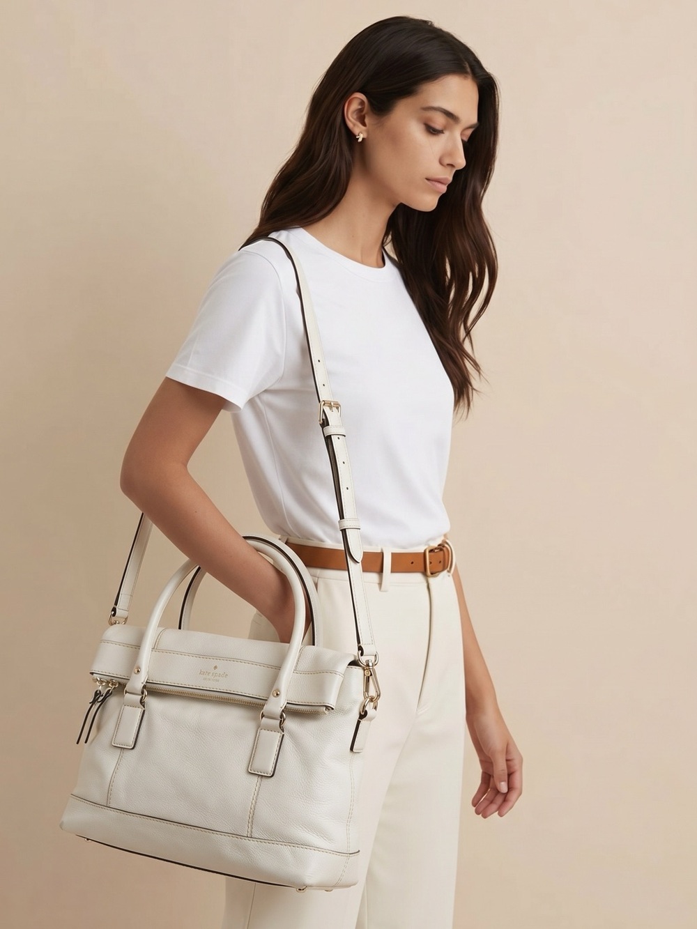 Kate Spade Tote Ivory shoulder or crossbody bag